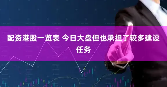 配资港股一览表 今日大盘但也承担了较多建设任务